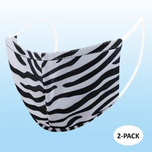 Face Mask - Zebra (Adult) - 2 PACK
