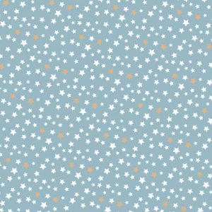 Lunch Napkin - Assorted Stars Pattern on LIGHT BLUE