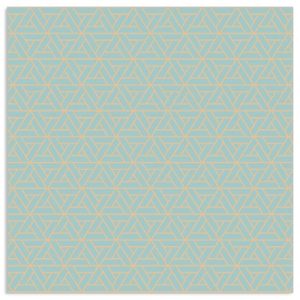 Lunch Napkin - Geo Pattern BLUE-GOLD