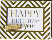 Music Box (GOLD & COLOURFUL Collection) - Happy Birthday GOLD CHEVRON