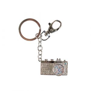 Key Chain - Sparkling Camera SILVER