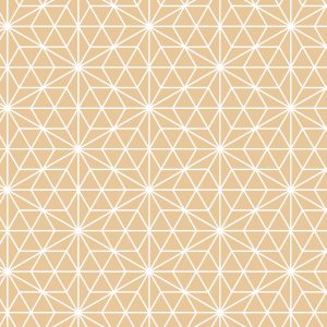 Lunch Napkin - White Geo-Pattern Design on GOLD