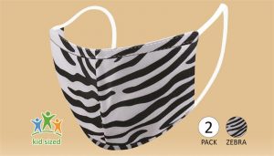 Face Mask - Zebra (Kids) - 2 PACK