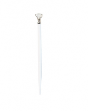 Writing Instrument - Luxury Pen with XL CRYSTAL Accent (WHITE)