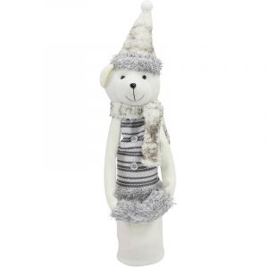 Wine Bottle Covers - Winter Bear WHITE