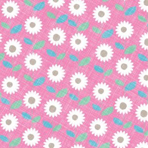 Lunch Napkin - Patterned Flowers PINK