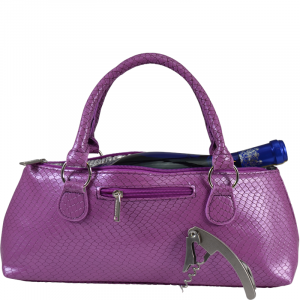 Wine Clutch - LAVENDER BURMESE Insulated Single Bottle Wine Tote