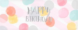 LONG Greeting Card (Birthday) - Colourful Birthday
