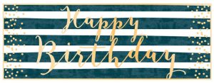 LONG Greeting Card (Birthday) - Modern Stripes