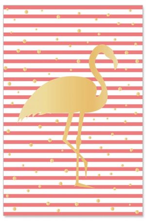 Greeting Card (All Occasions) - Golden Flamingo