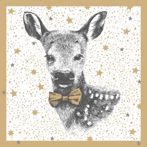 Lunch Napkin - Winter Fawn GOLD