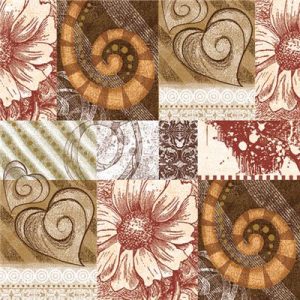 Lunch Napkin - Graphic Mosaic BROWN