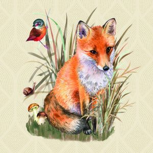 Lunch Napkin - Foxy