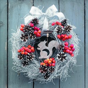 Lunch Napkin - Squirrel In Wreath