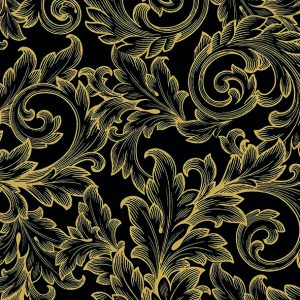 Lunch Napkin - Baroque Gold/Black
