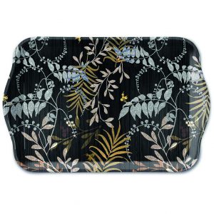 TRAY - Luxury Leaves BLACK (13 x 21cm)