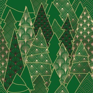 Cocktail Napkin - Luxury Trees GREEN
