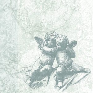 Cocktail Napkin - Classic Angels SILVER