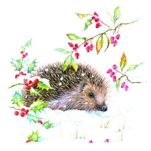 Lunch Napkin - Hedgehog In Winter