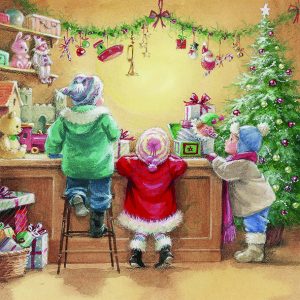 Lunch Napkin - Children in Toy Store