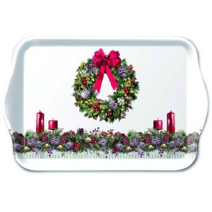 TRAY - Bow On Wreath (13 x 21cm)