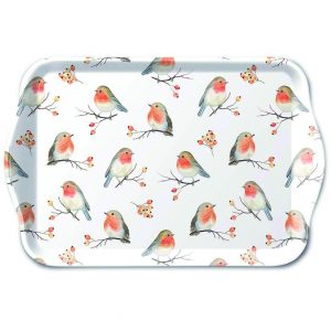 TRAY - Robin Family (13 x 21cm)