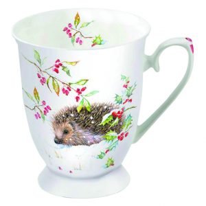 MUG (Fine Bone China) - Hedgehog In Winter (250 mL)