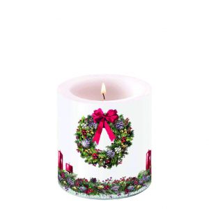 Candle SMALL - Bow On Wreath