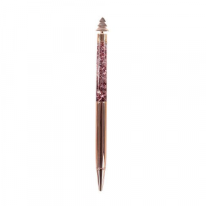 Writing Instrument - Luxury Glitter Confetti Floating Pen with TREE Accent (ROSE GOLD)