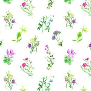 Cocktail Napkin - Mixed Flowers White