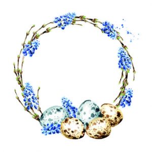 Cocktail Napkin - Muscari Wreath
