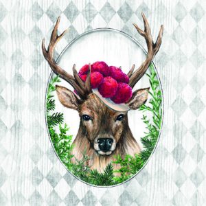 Cocktail Napkin - Deer In Frame