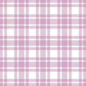 Lunch Napkin - Checkered Pattern Pastel Rose