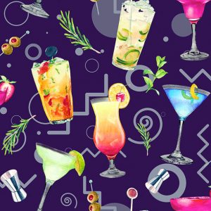 Lunch Napkin - Cocktail Party Black