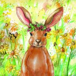 Lunch Napkin - Flower Bunny