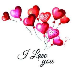 Cocktail Napkin - Love Balloons