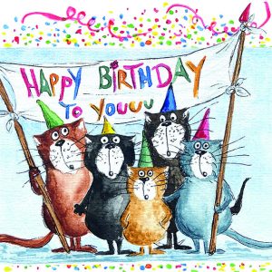 Lunch Napkin - Cats Birthday