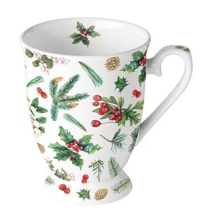 MUG - Winter greenery white (250 mL)