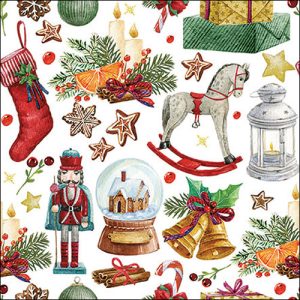 Lunch Napkin - Vintage ornaments