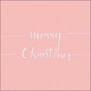 Lunch Napkin - Christmas note rose
