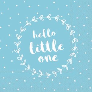 Cocktail Napkin - Hello Little One BLUE