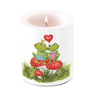 Candle MEDIUM - Frogs In Love