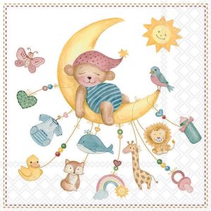 Lunch Napkin - Sleepy Teddy Bear