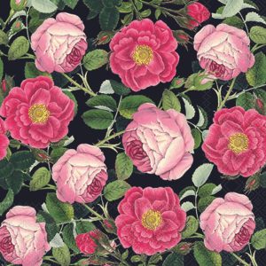 Cocktail Napkin - Rosaline BLACK