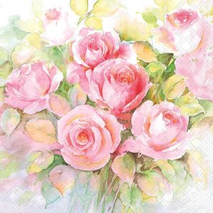 Lunch Napkin - Watercolour Roses