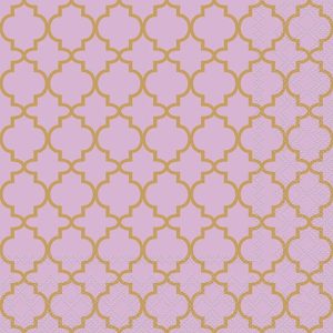 Lunch Napkin - Ogee GOLD/lila