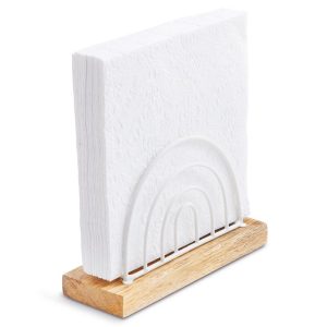 Napkin Holder STANDING � Bow WHITE