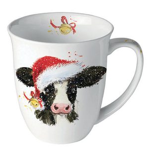 MUG (Fine Bone China) - Christmas Cow Bell (400 m
