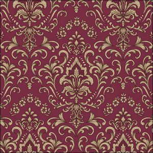 Lunch Napkin - Baroque Ornament Bordeaux