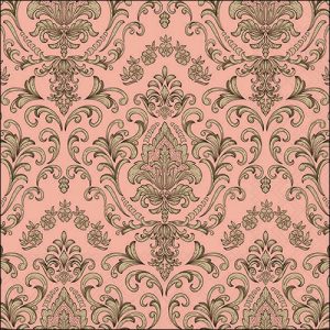 Lunch Napkin - Baroque Ornament Salmon